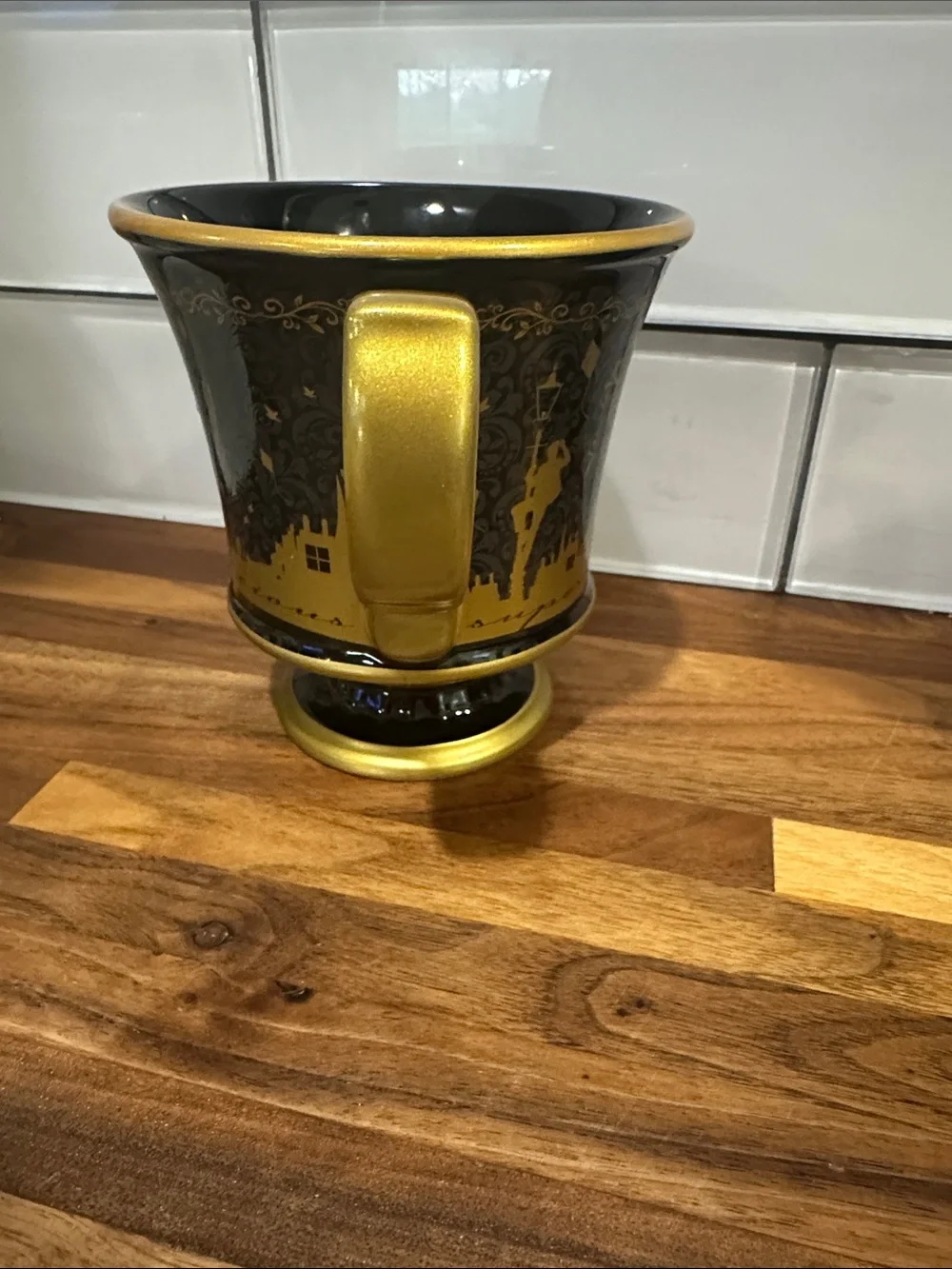 Disney Mary Poppins 60th Commemorative Mug - Black & Gold * No Spoon*